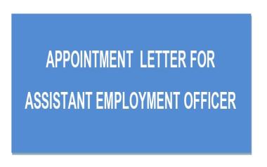 Appointment Letter for Assistant Employment Officers